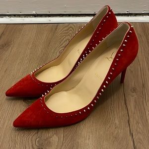 Christian Louboutin Anjalina 85 Veau Velours Heels